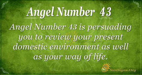 Jun 7, 2023 · Angel number 43 tells you that you and your partner are in a good place. Things are going well for you, which is a blessing you should not take for granted. This doesn’t mean, however, that you won’t encounter difficulties. On the contrary, angel number 43 alerts you that things do change. 